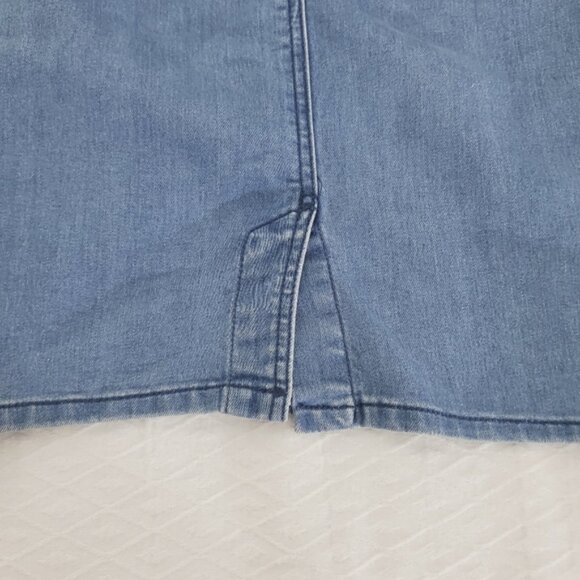 Cotton Denim Pencil Skirt - Picture 4 of 7
